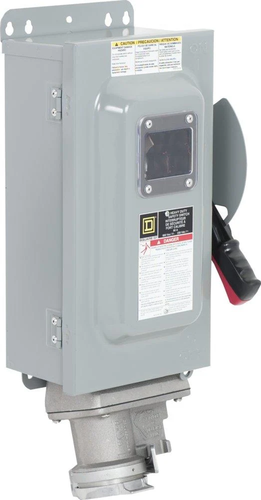 SWITCH NON FUSED 60A 3P 3W 600VAC/DC & RECEP NEMA-3R/12