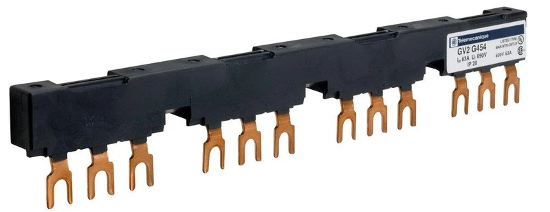 BUSBAR SET OF 2P 63A FOR 3-GVS 54MM PITCH