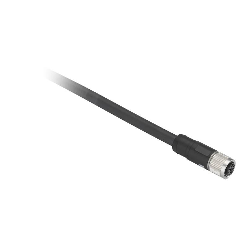 CONNECTOR PREWIRED 10M FEMALE STRAIGHT M12 8 PINS