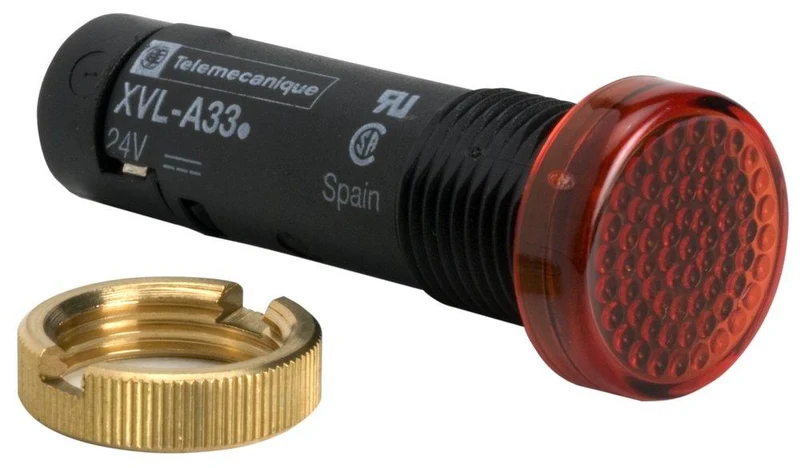 PILOT LIGHT 12MM MINI LED ROUND TYPE 24VDC RED