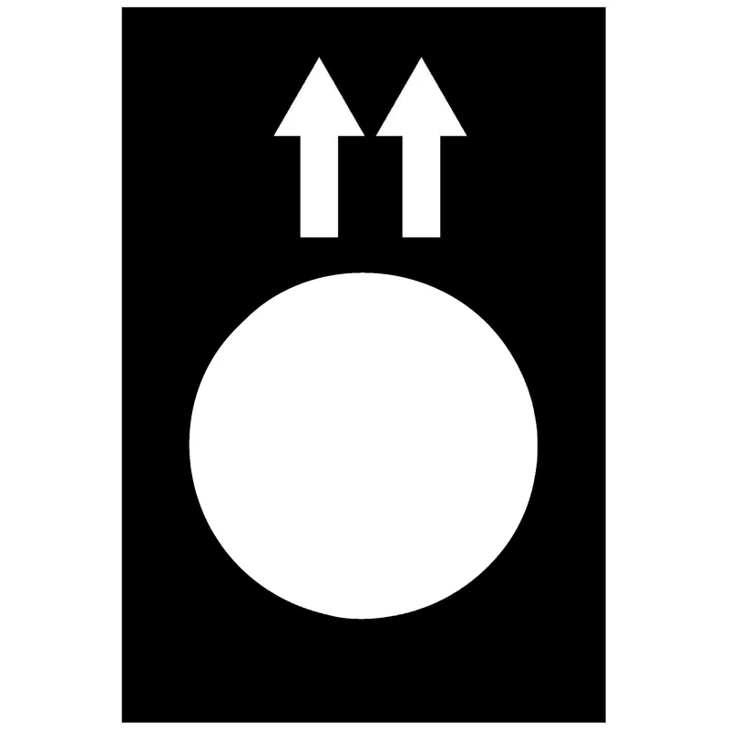 NAMEPLATE ARROW TO LEFT FAST 30X40MM WHITE ON BLACK