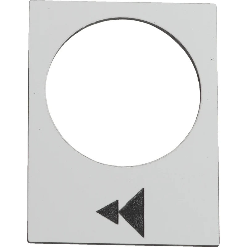 NAMEPLATE ARROW TO RIGHT SLOW-FAST 30X40MM BLACK/WHT