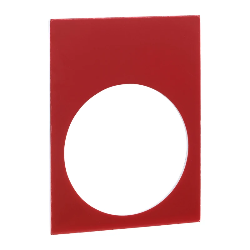 NAMEPLATE BLANK 30X40MM FOR PUSHBUTTON BLACK ON RED