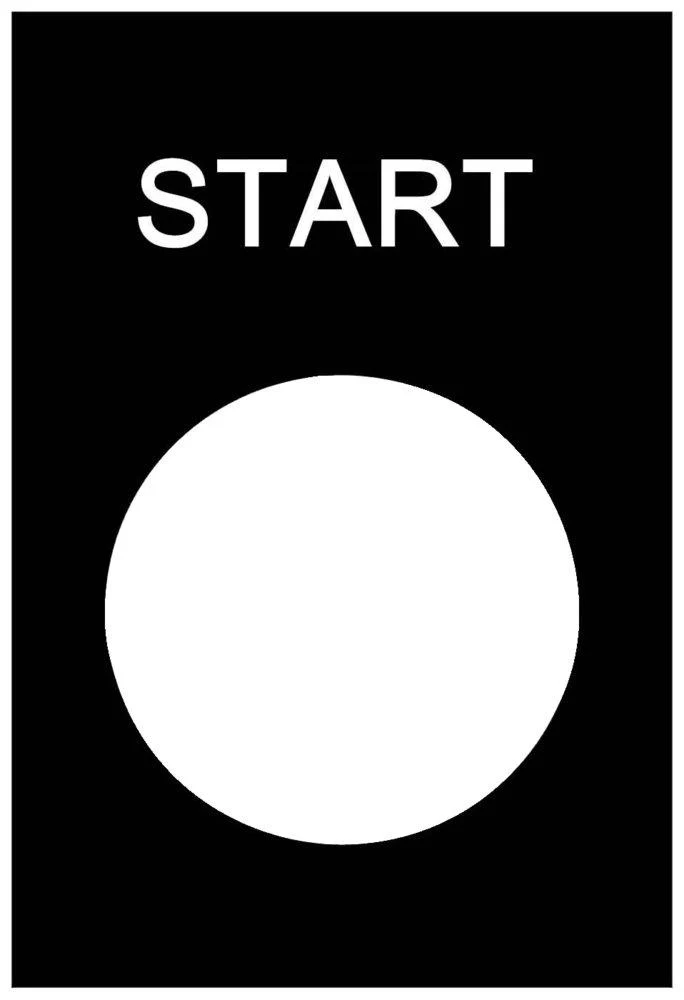 NAMEPLATE START 30X40MM WHITE ON BLACK