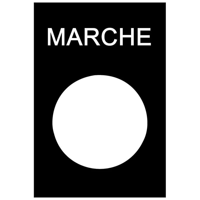 NAMEPLATE 30X40MM "MARCHE" BLACK