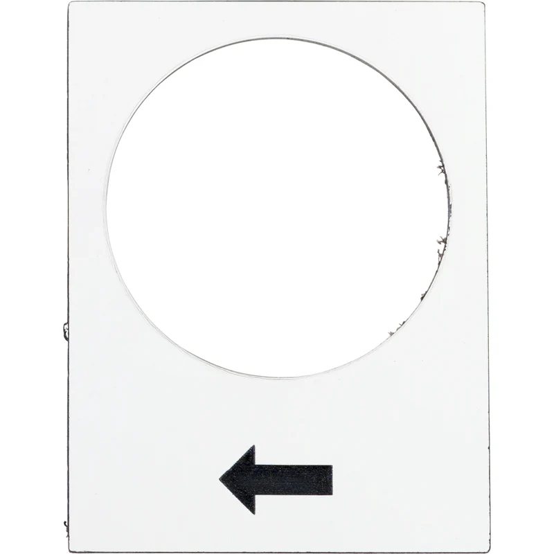 NAMEPLATE ARROW TO RIGHT 30X40MM GREEN BLACK ON WHITE