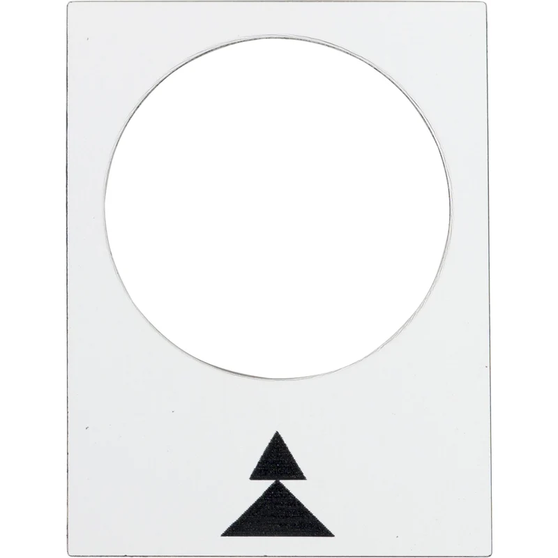 NAMEPLATE ARROW TO RIGHT SLOW 30X40MM HORIZ. BLACK/WHITE