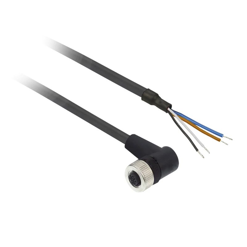 PRE-WIRED CONNECTORS FEMALE M12 4 PINS CABLE PUR 15M