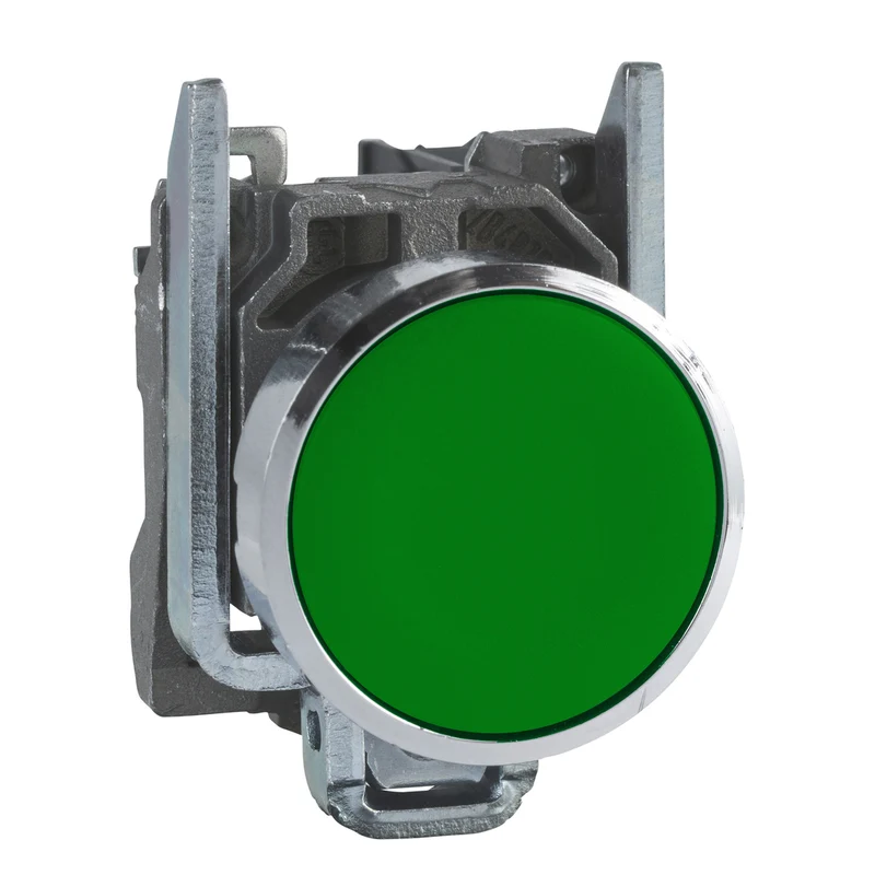 PUSHBUTTON MOMENTARY 1-NO CONT NON ILLUM. FLUSH GREEN