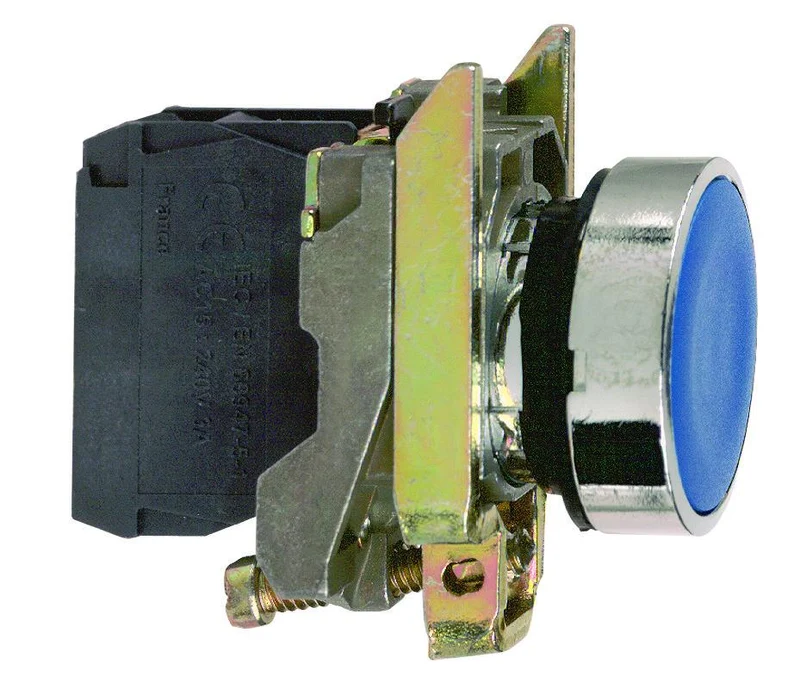 PUSHBUTTON MOMENTARY 1-NC CONT NON ILLUM. FLUSH BLUE