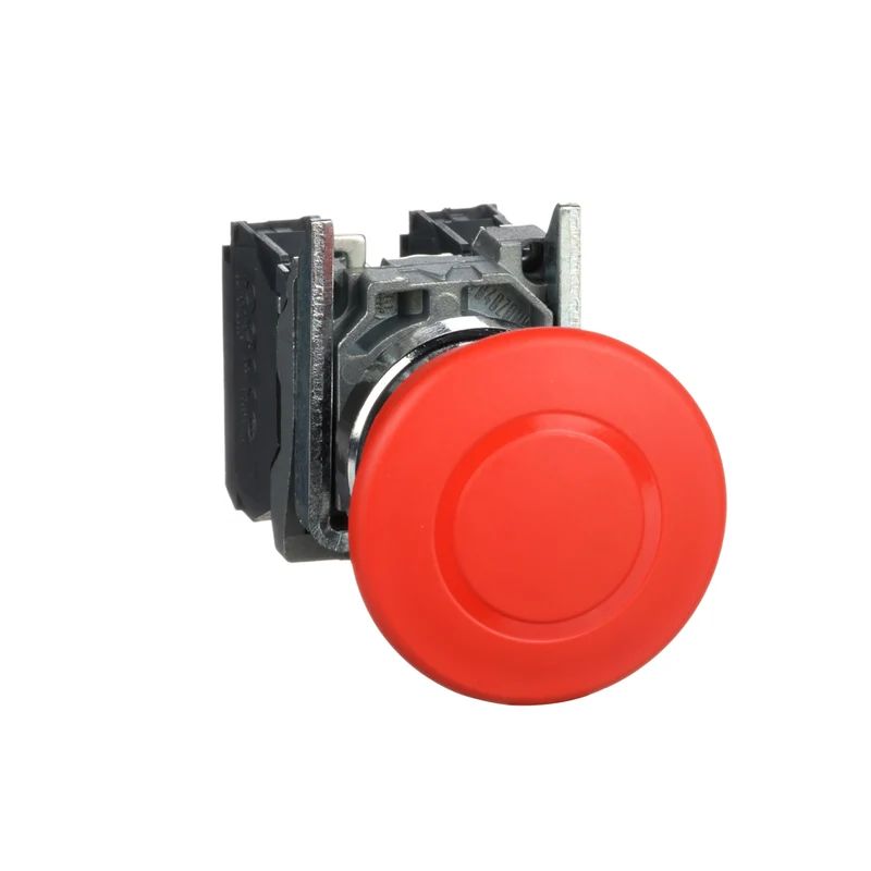 PUSHBUTTON MAINTAI 1-NO 1-NC 40MM MUSHROOM HEAD RED