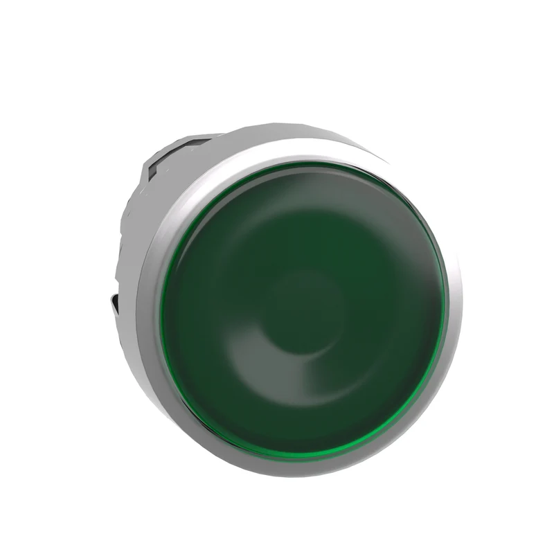 HEAD OPERATING 22MM ILLUM. LED PUSHBUTTON FLUSH GREEN