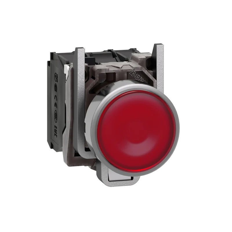 PUSHBUTTON 22MM ILLUMINATED 110-120VAC DIRECT SUPP RED