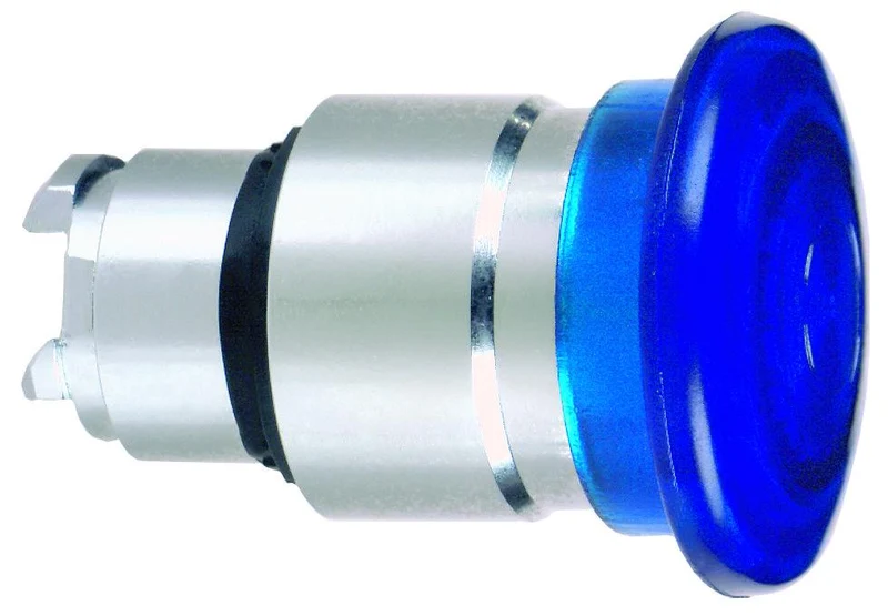 HEAD OPERATING 40MM ILLUM. MUSHROOM PUSH-PULL BLUE
