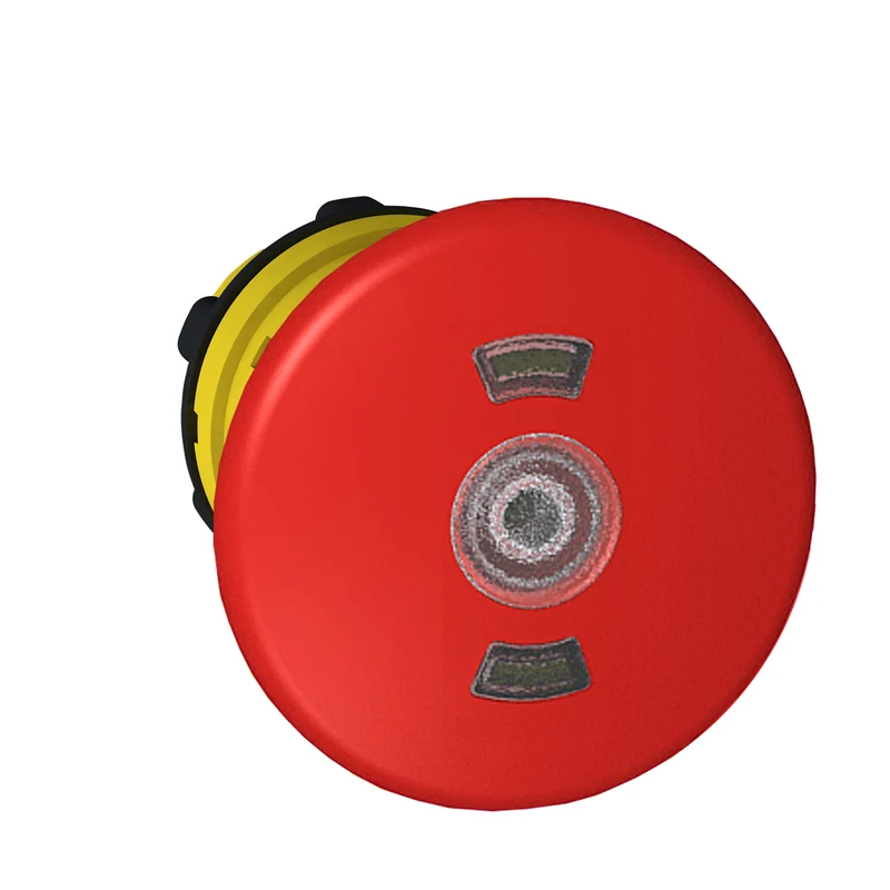 HEAD OPERATING 40MM ILLUM. MUSHROOM MAINTAINED RED