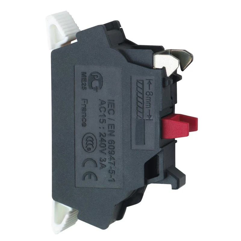 CONTACT BLOCK 1NO FOR 22MM PUSHBUTTON /SWITCH SPRING TER