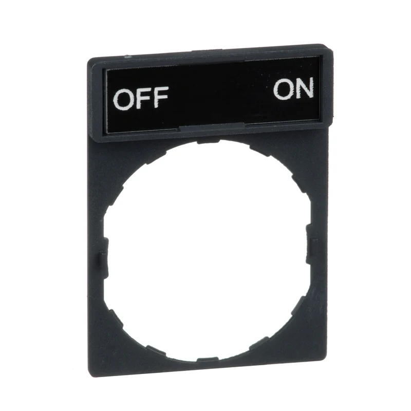 NAMEPLATE OFF-ON 30X40MM FOR BUTTON/SEL WHITE/BLACK